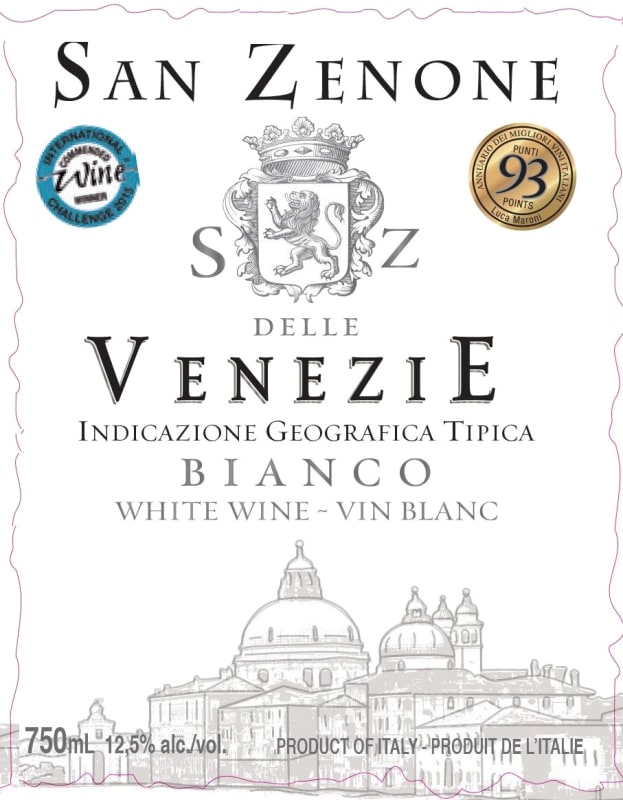 San Zenone delle Venezie Bianco 2015 Front Label