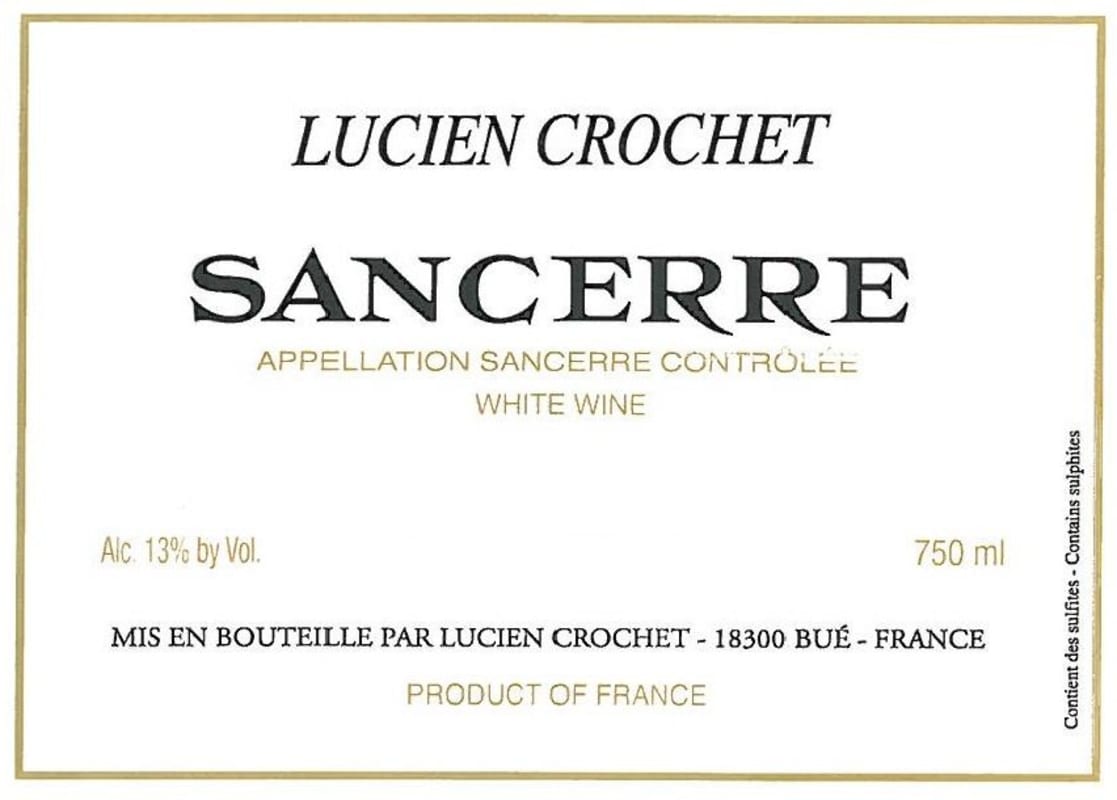 Lucien Crochet Sancerre 2012 Front Label
