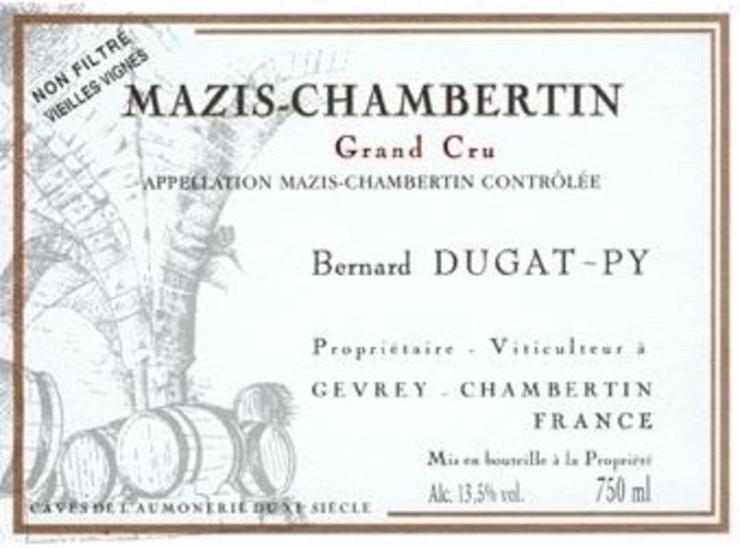 Dugat-Py Mazis-Chambertin Grand Cru 2013 Front Label