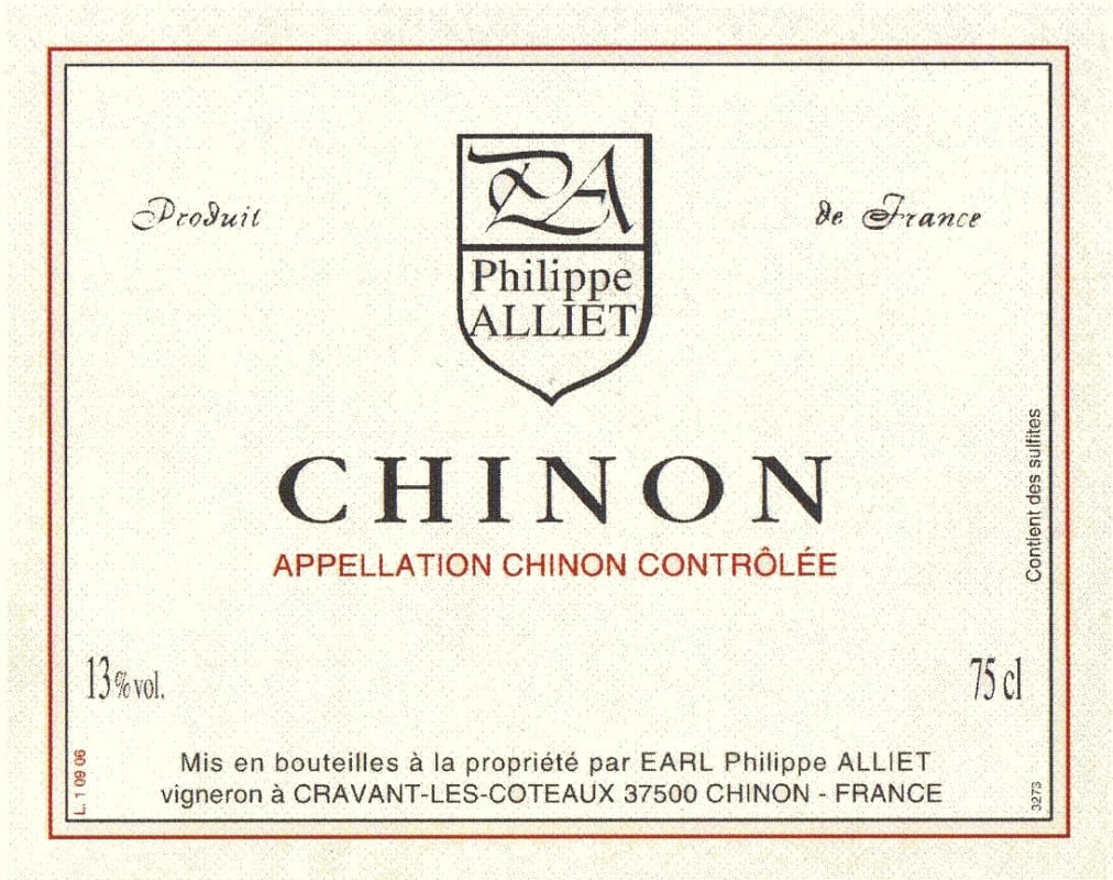 Philippe Alliet Chinon 2006 Front Label