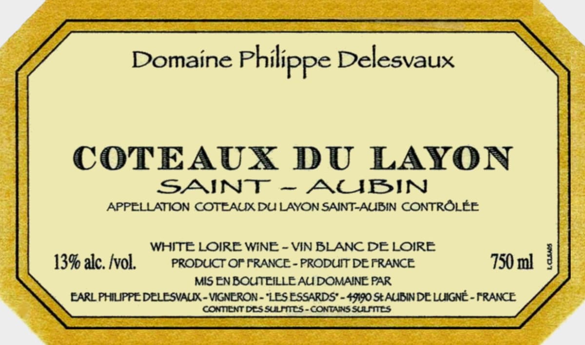 Philippe Delesvaux Coteaux du Layon 2006 Front Label