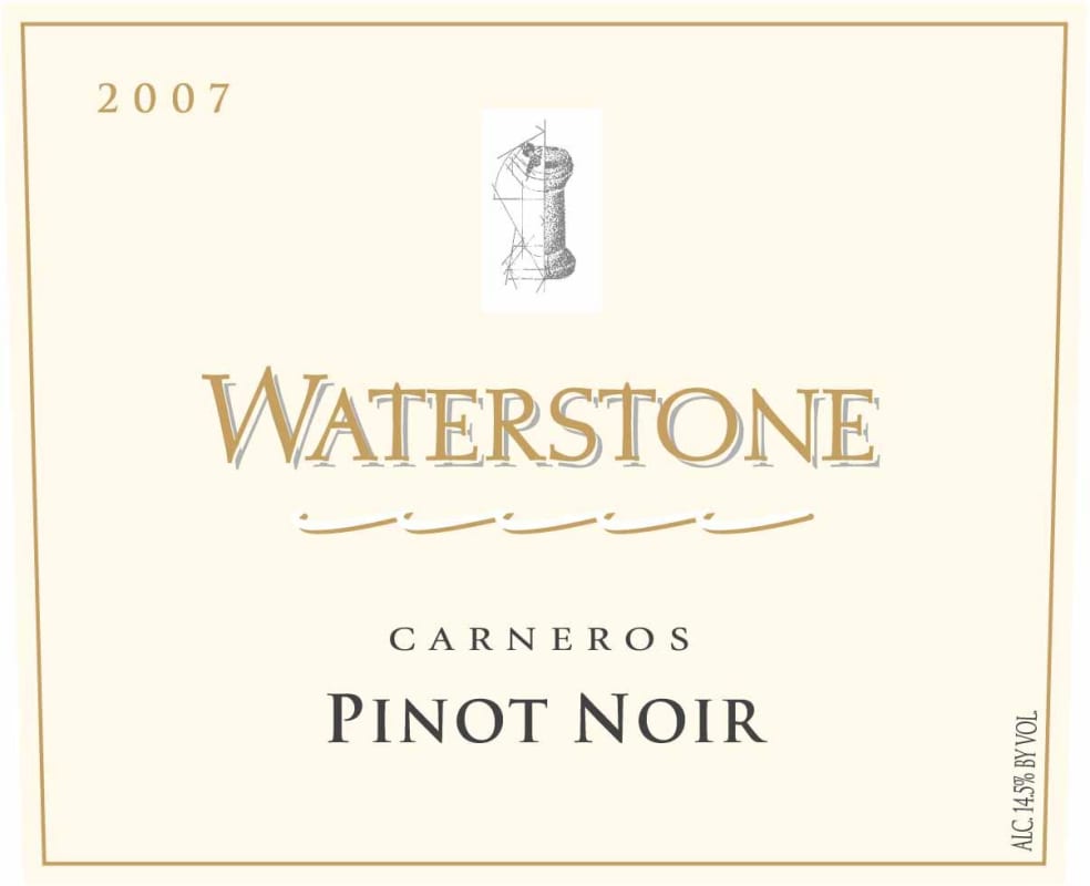 Waterstone Carneros Pinot Noir 2007 Front Label