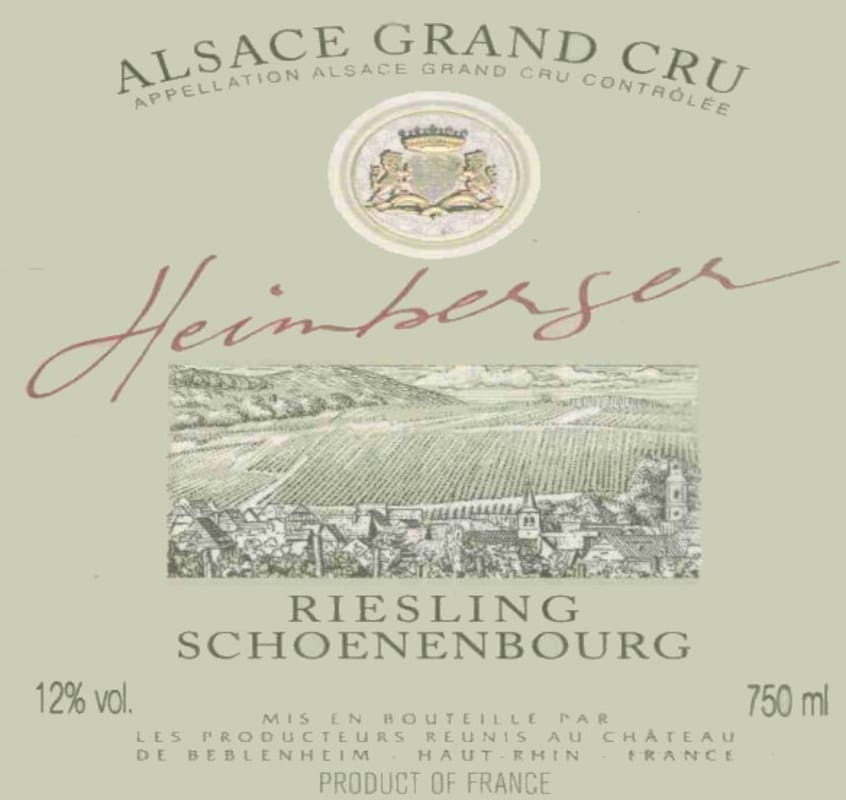 Heimberger Schoenenbourg Grand Cru Riesling 2004 Front Label