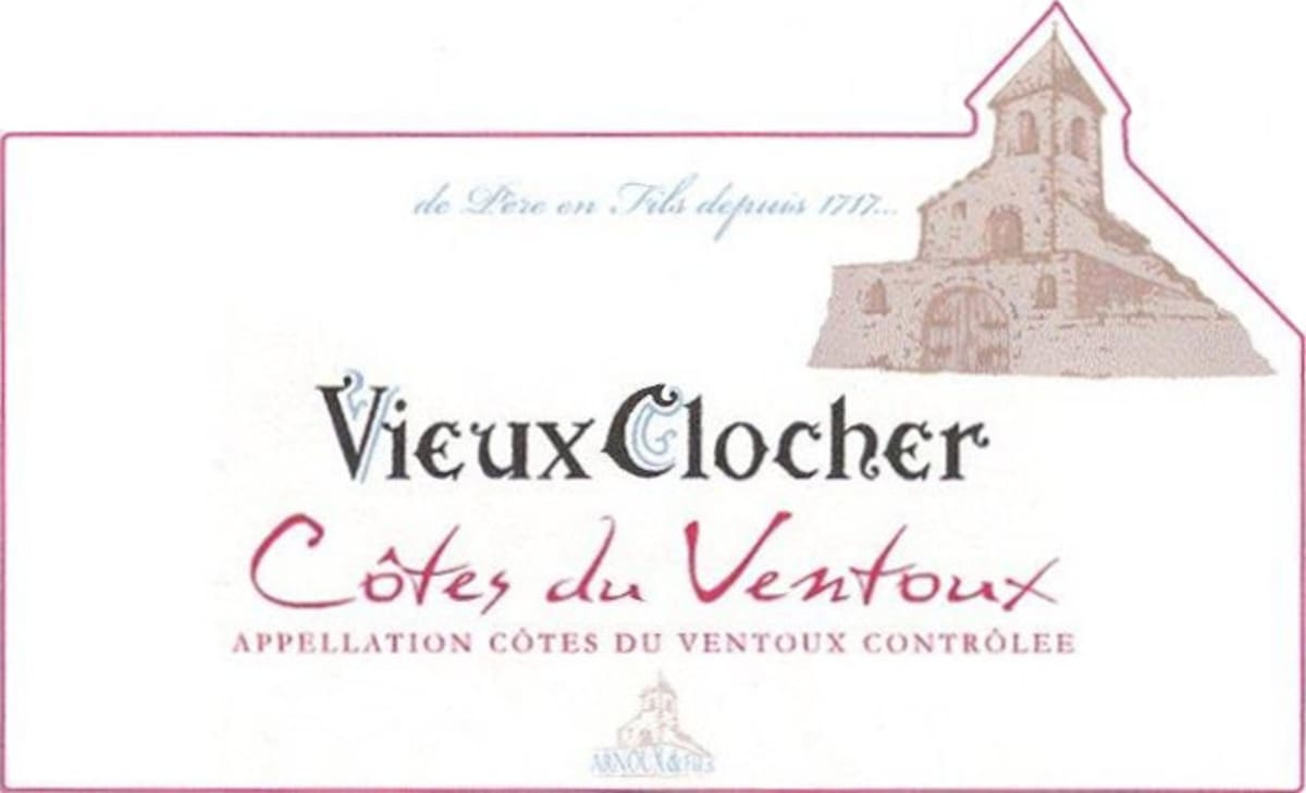 Arnoux et Fils Ventoux Vieux Clocher Red 2015 Front Label
