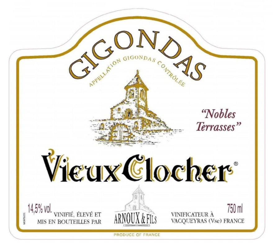 Arnoux et Fils Gigondas Vieux Clocher 2010 Front Label
