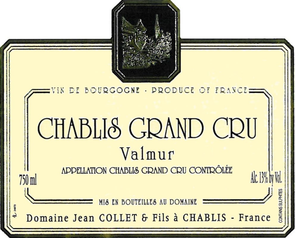 Jean Collet Chablis Valmur Grand Cru 2014 Front Label