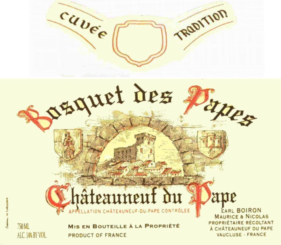 Bosquet des Papes Chateauneuf-du-Pape Tradition 2008 Front Label
