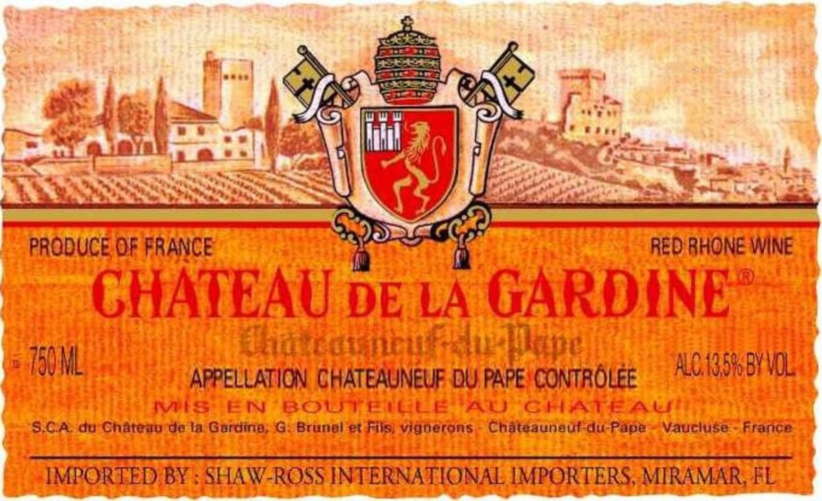 Chateau de La Gardine Chateauneuf-du-Pape 2004 Front Label