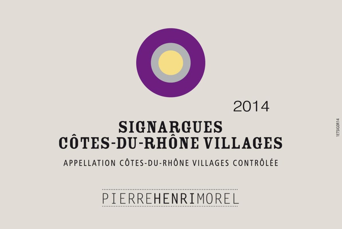 Pierre Henri Morel Cotes-Du-Rhone Villages Signargues 2014 Front Label