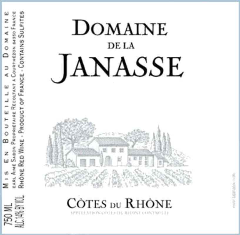 Domaine de la Janasse Cotes du Rhone 2008 Front Label