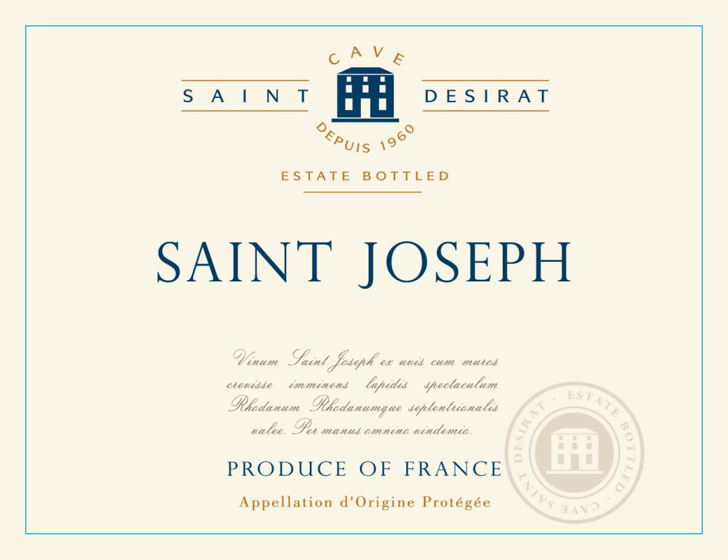 Saint Desirat Saint-Joseph 2013 Front Label