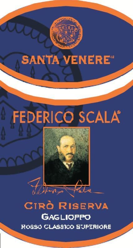 Santa Venere Ciro Federico Scala Riserva Rosso Classico Superiore 2008 Front Label