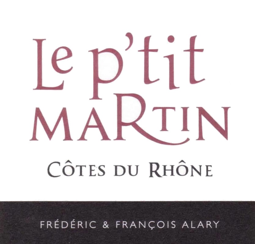 Dom. Oratoire St Martin Cotes du Rhone Le P'tit Martin Rouge 2015 Front Label