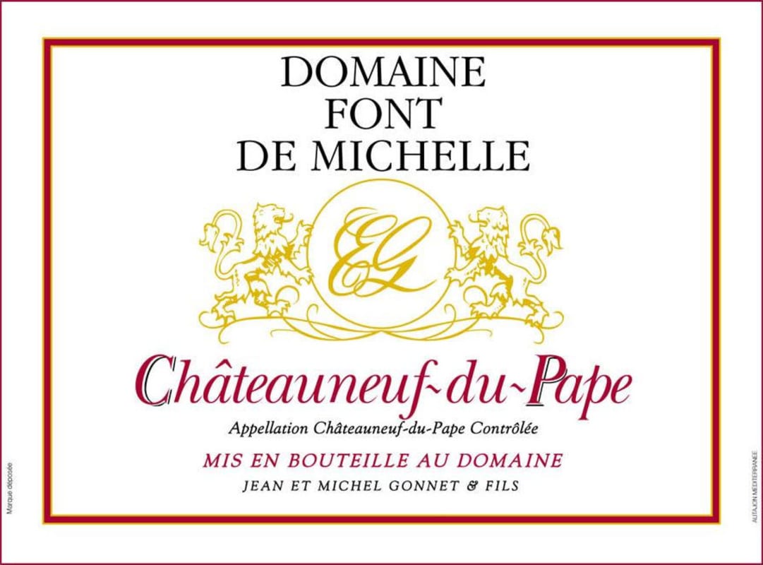 Domaine Font de Michelle Chateauneuf-du-Pape 2008 Front Label