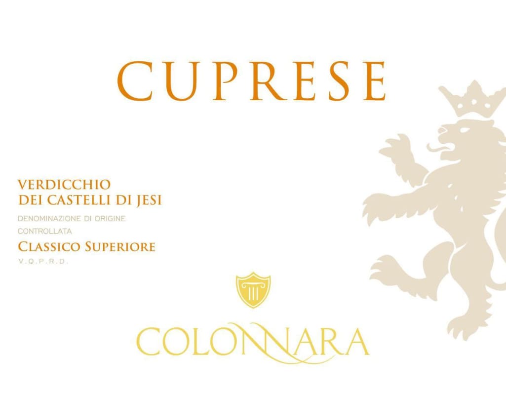 Colonnara Verdicchio dei Castelli di Jesi CUPRESE 2011 Front Label
