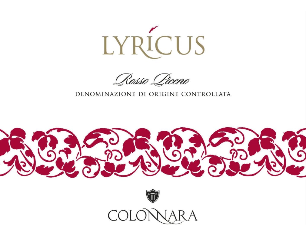 Colonnara Rosso Piceno Lyricus 2013 Front Label