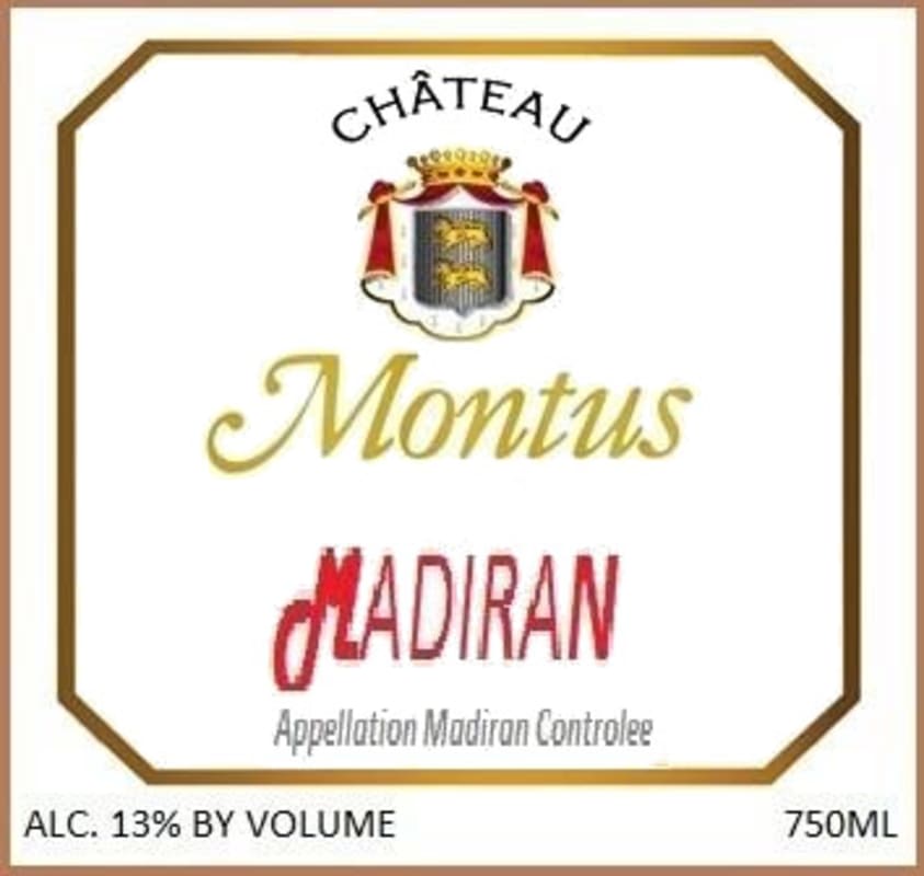 Chateau Montus Madiran 2009 Front Label