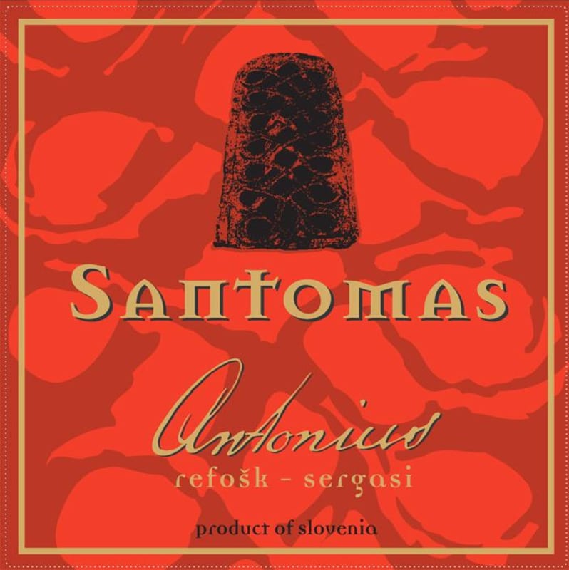 Santomas Antonius Refosk 2015 Front Label