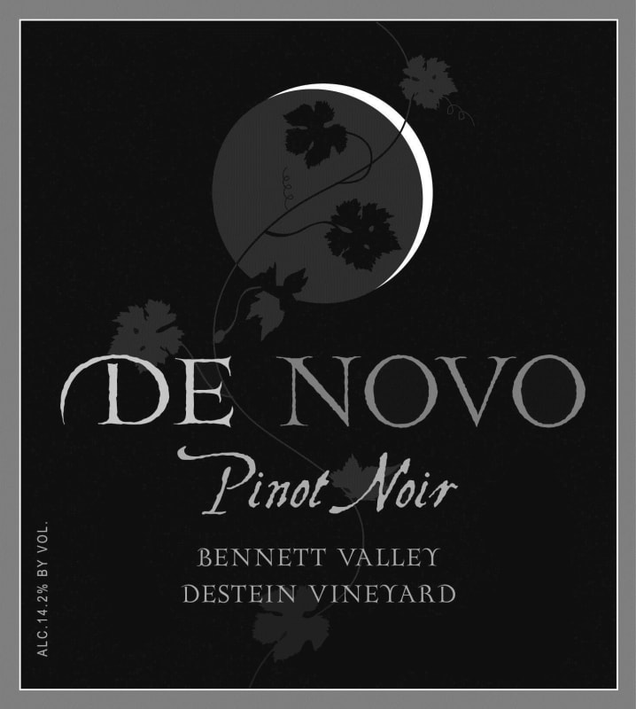 De Novo Wines Destein Vineyard Pinot Noir 2011 Front Label