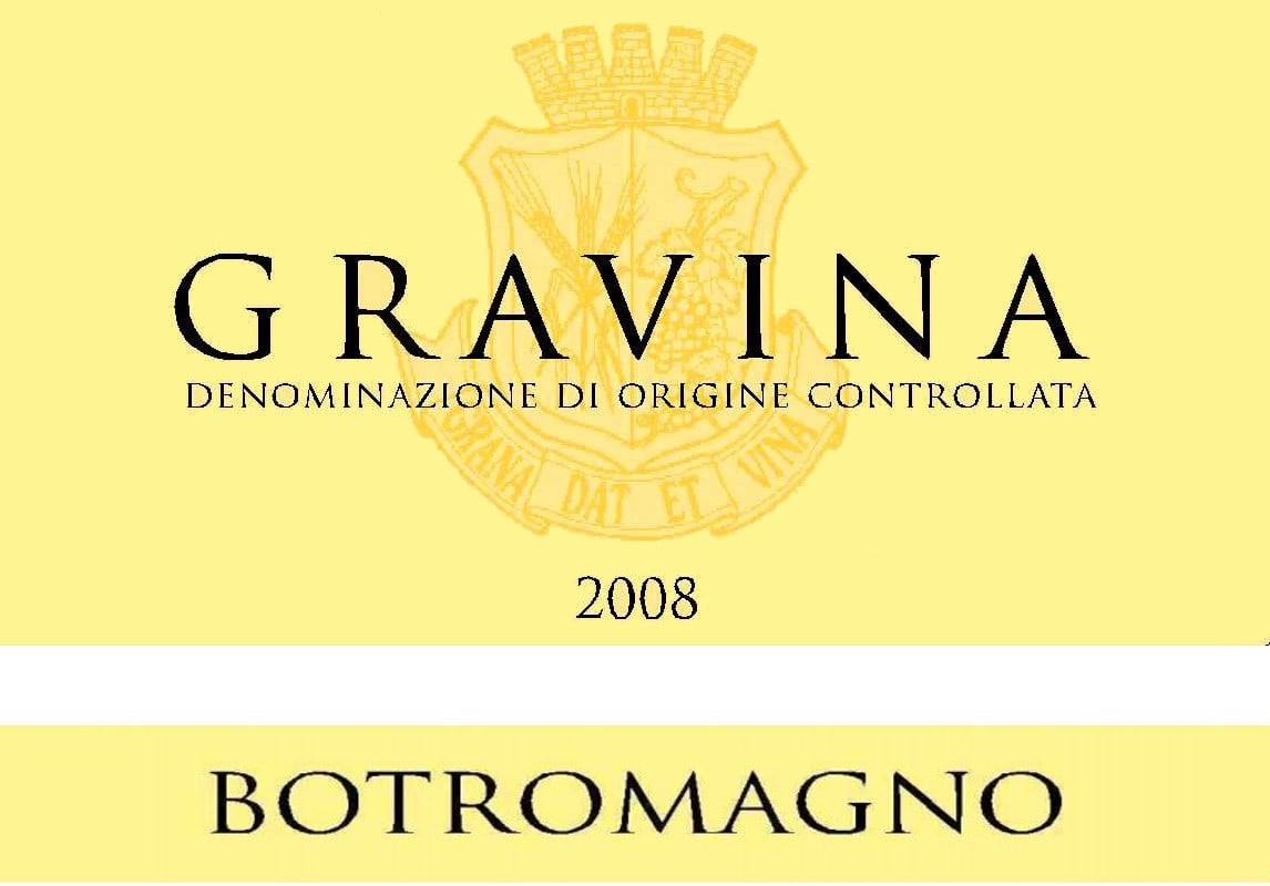 Botromagno Gravina Bianco 2008 Front Label