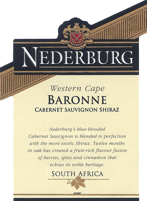 Nederburg Baronne 2014 Front Label
