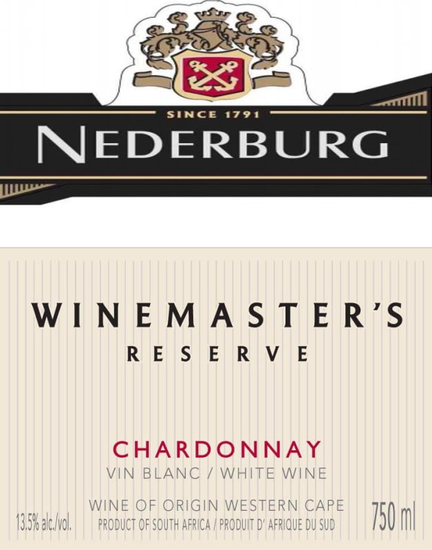 Nederburg Reserve Chardonnay 2012 Front Label