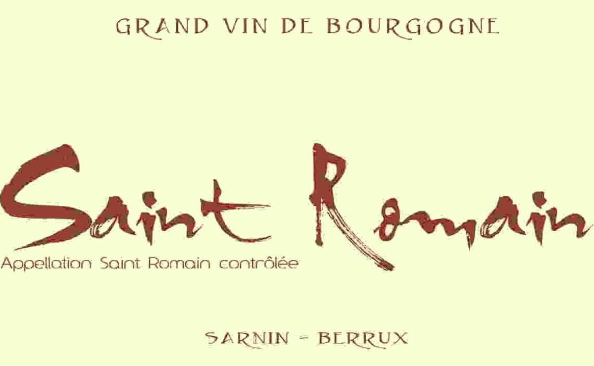 Sarnin-Berrux Saint-Romain Rouge 2013 Front Label