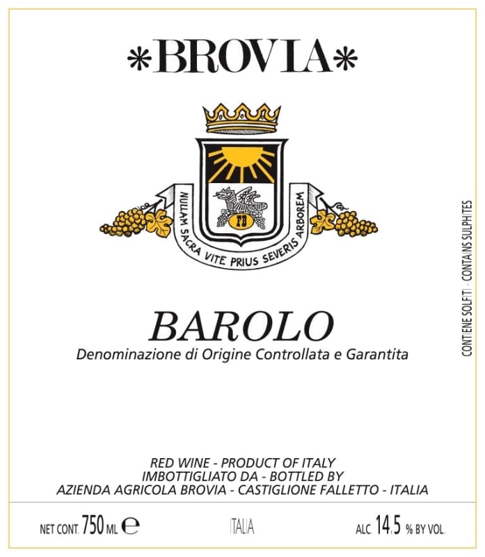 Brovia Barolo 2009 Front Label