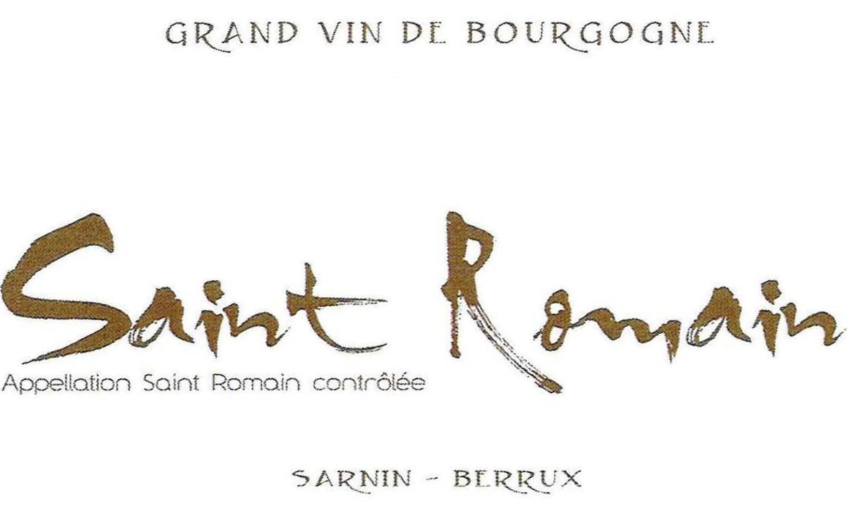 Sarnin-Berrux Saint Romain Blanc 2012 Front Label
