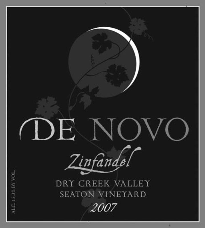 De Novo Wines Seaton Vineyard Zinfandel 2007 Front Label