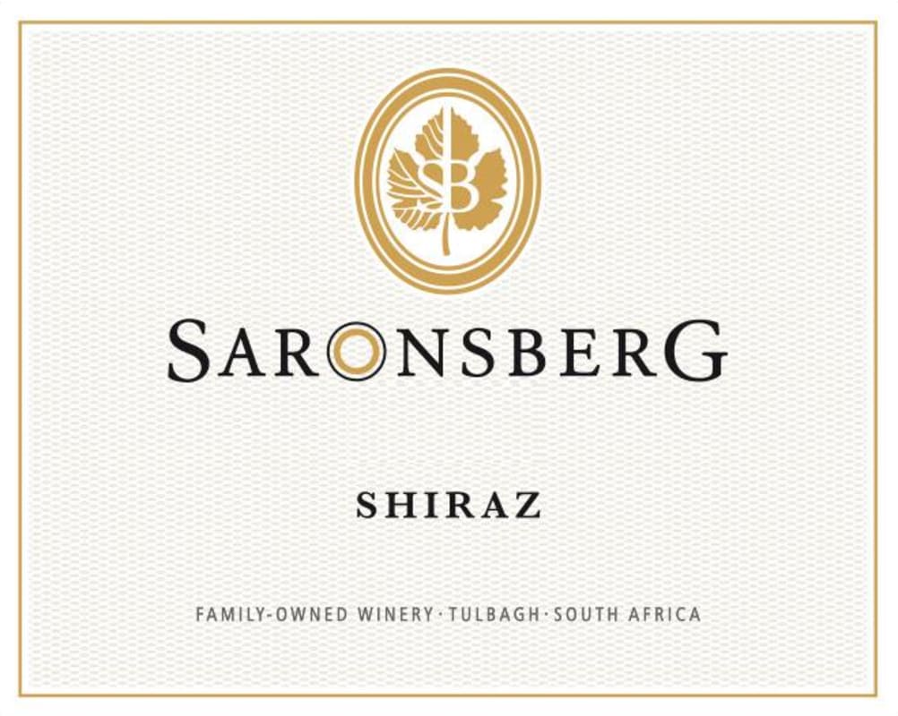 Saronsberg Shiraz 2014 Front Label