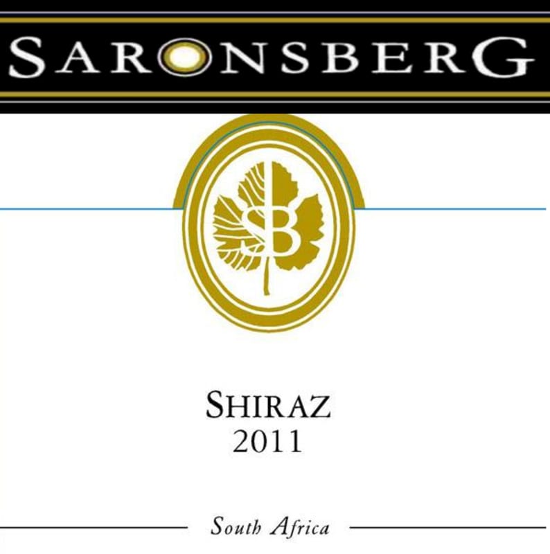 Saronsberg Shiraz 2011 Front Label
