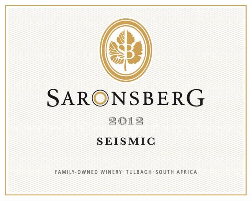 Saronsberg Seismic 2012 Front Label