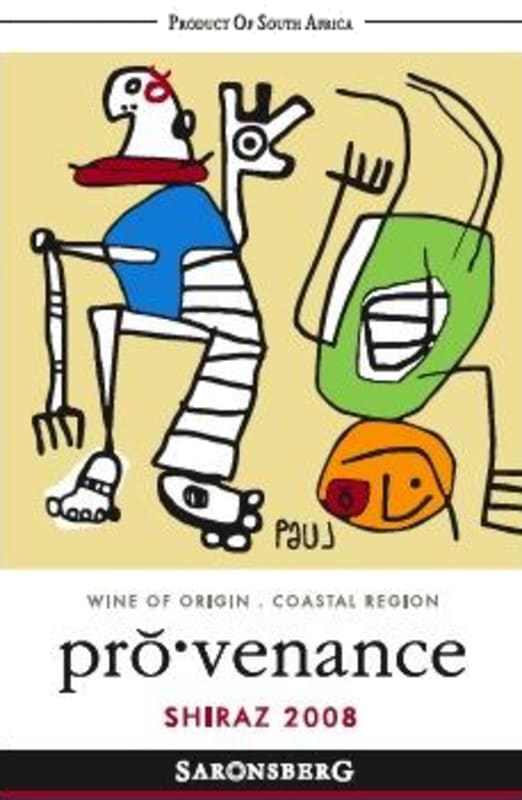 Saronsberg Provenance Shiraz 2008 Front Label