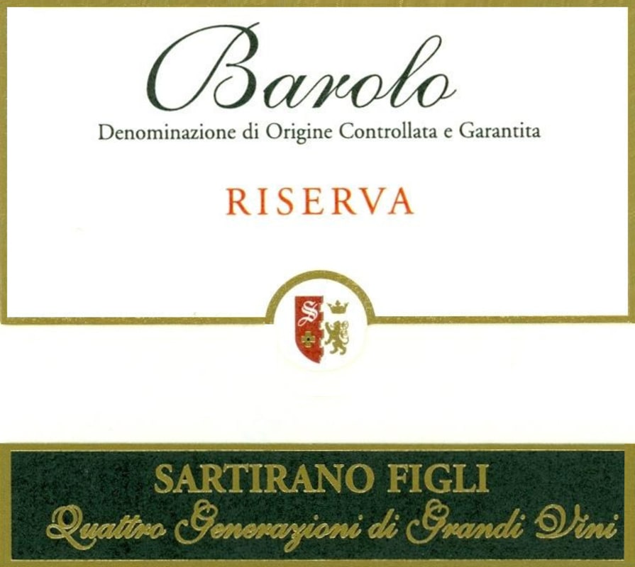 Sartirano Figli Cantine e Vigneti Barolo Riserva 2005 Front Label