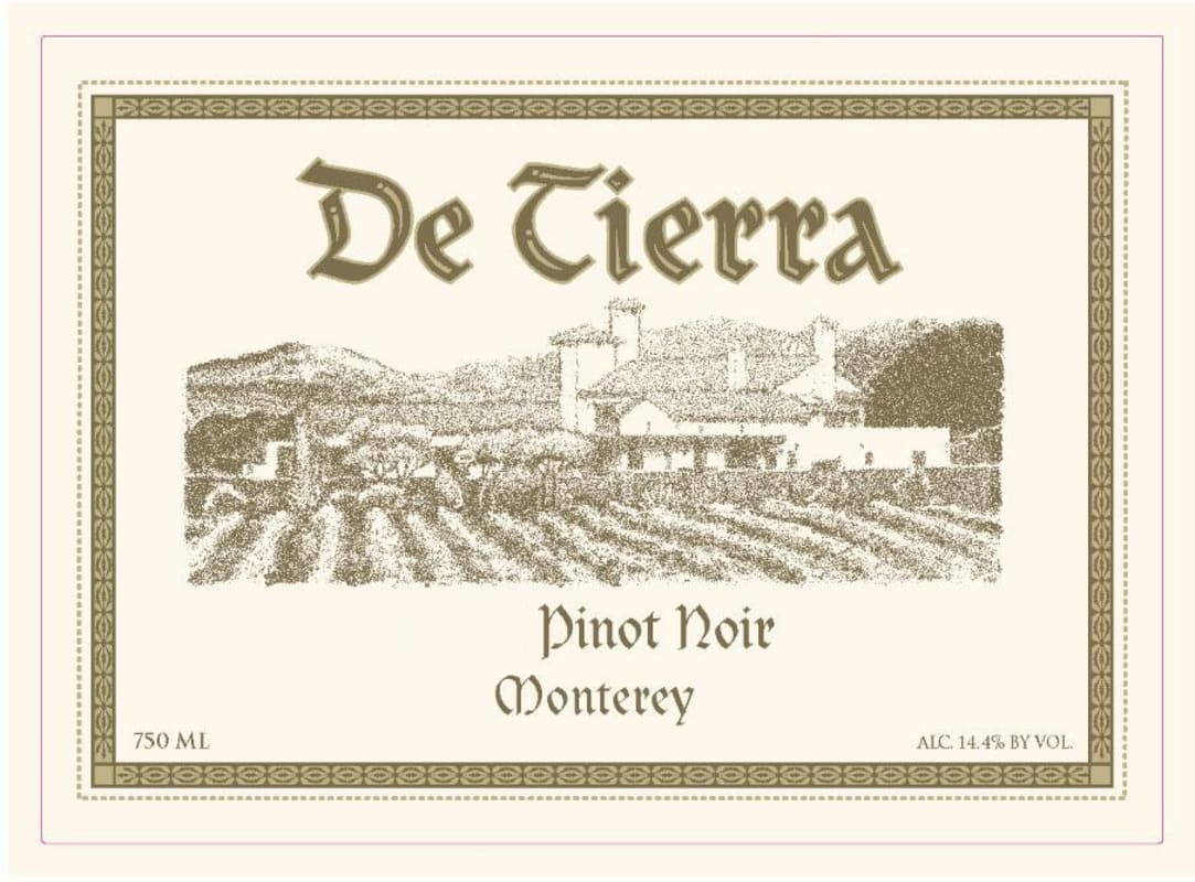 De Tierra Vineyard Pinot Noir 2008 Front Label
