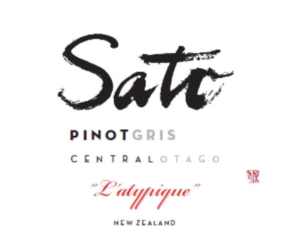 Sato Wines L'atypique Pinot Gris 2014 Front Label