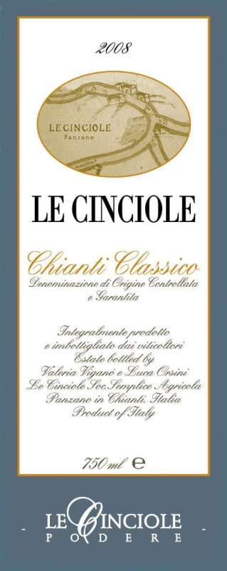 Le Cinciole Chianti Classico 2008 Front Label