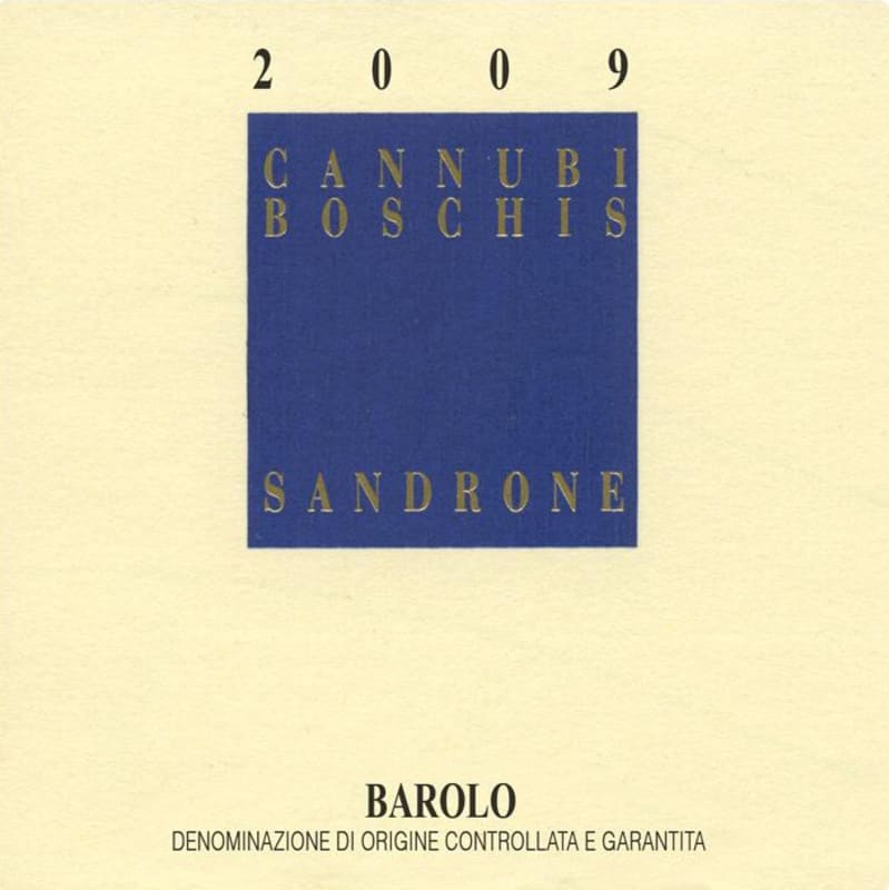 Sandrone Barolo Cannubi Boschis 2009 Front Label