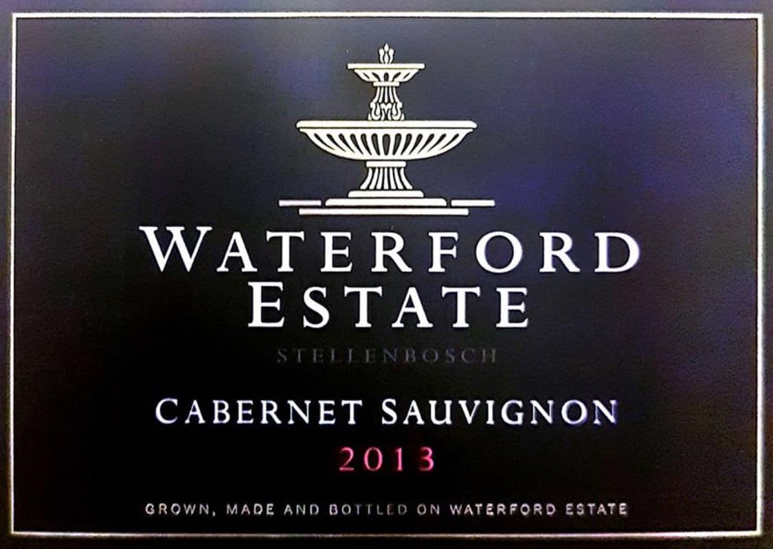 Waterford Cabernet Sauvignon 2013 Front Label