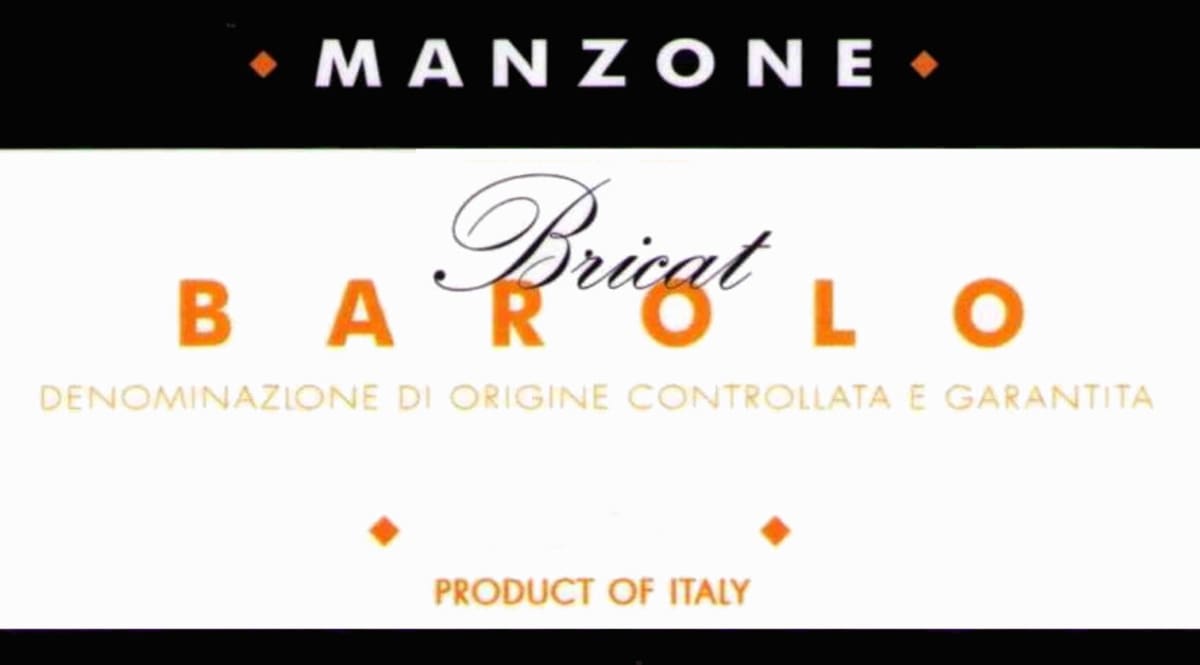 Manzone Barolo Bricat 2007 Front Label