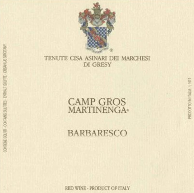 Marchesi di Gresy Barbaresco Camp Gros Martinenga Riserva 2010 Front Label