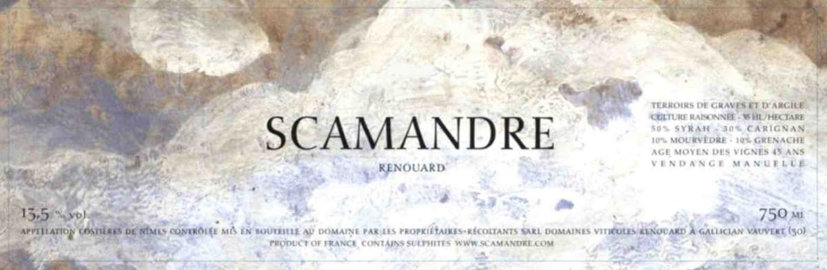 Scamandre Costieres de Nimes Rouge 2006 Front Label