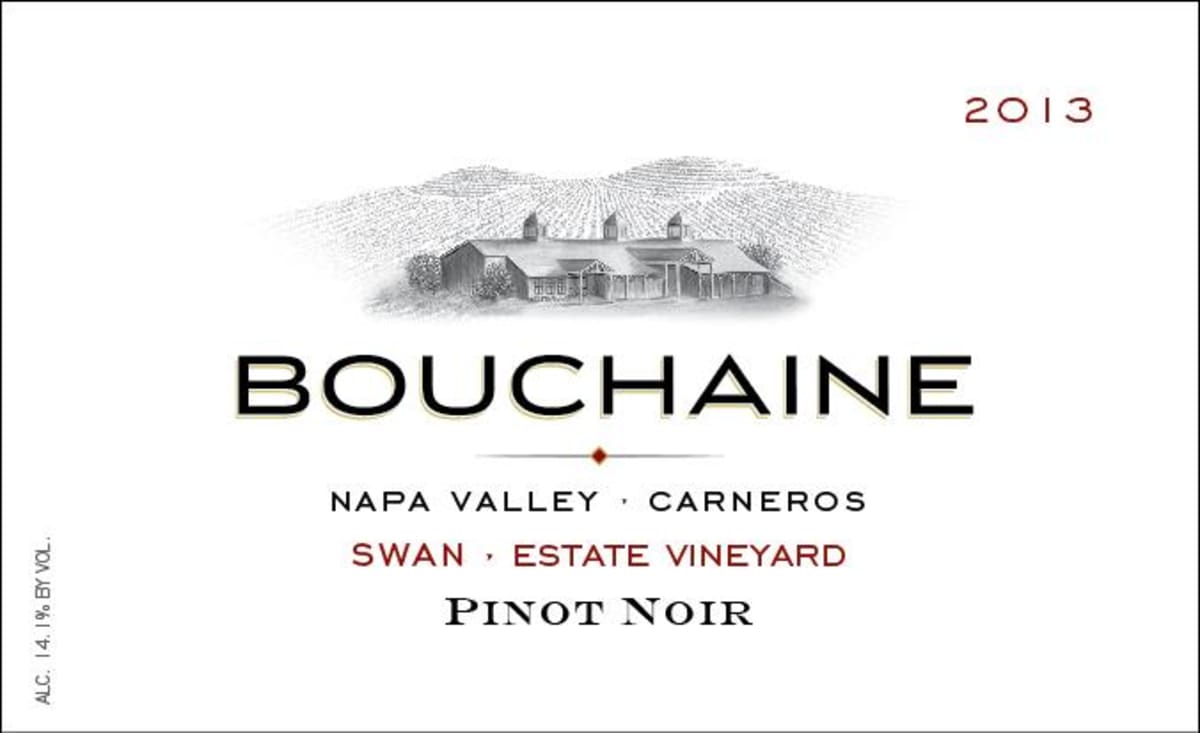Bouchaine Swan Estate Vineyard Pinot Noir 2013 Front Label