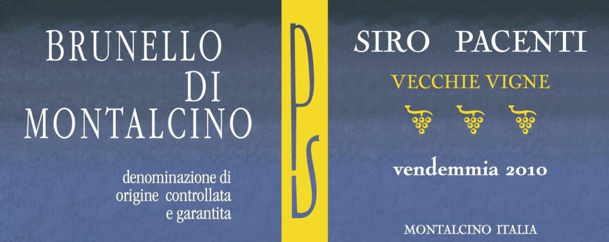 Siro Pacenti Brunello di Montalcino Vecchie Vigne 2010 Front Label