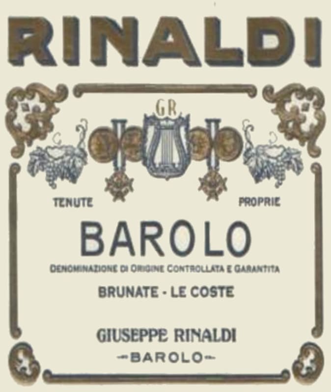 Giuseppe Rinaldi Barolo Brunate-Le Coste 2009 Front Label
