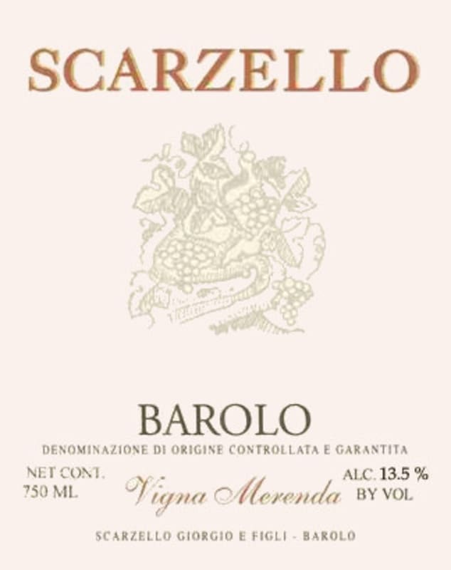 Scarzello Barolo Vigna Merenda 2006 Front Label