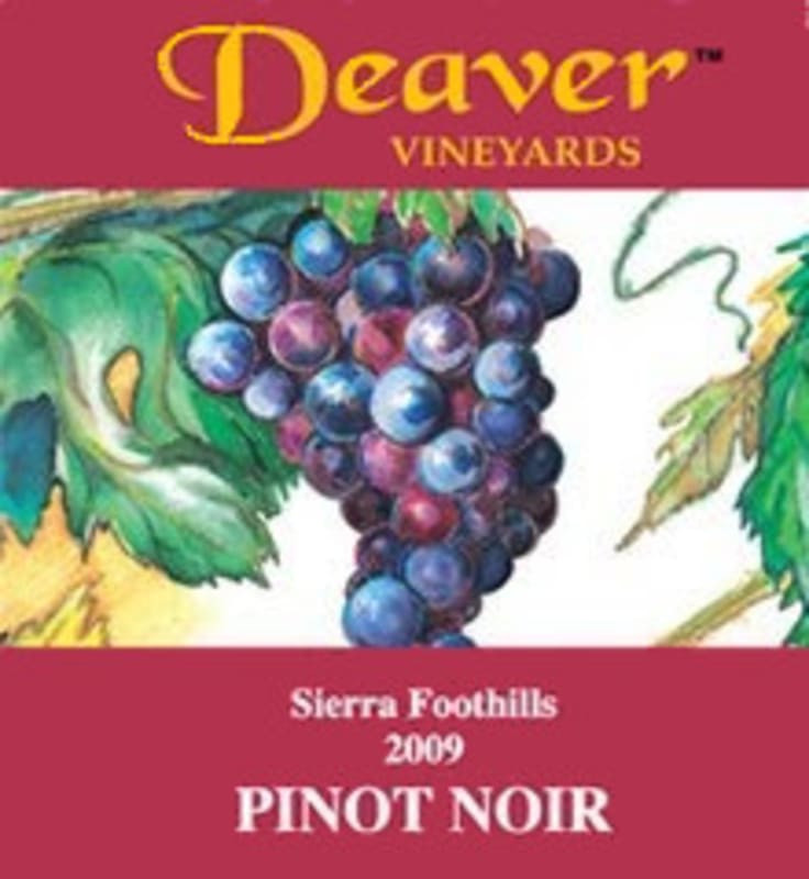 Deaver Vineyards Pinot Noir 2009 Front Label