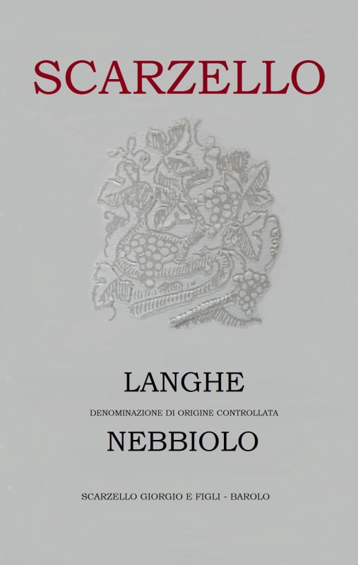 Scarzello Langhe Nebbiolo 2013 Front Label