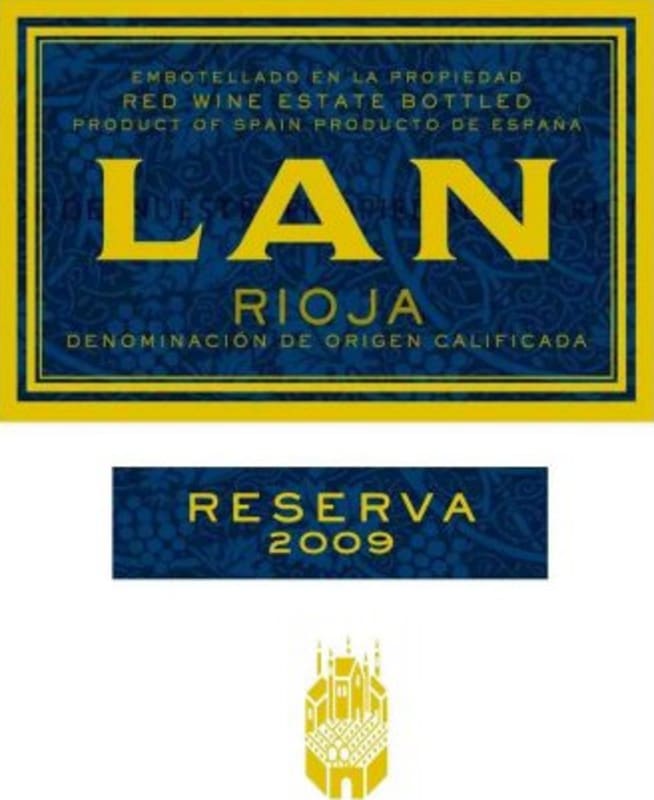 Bodegas Lan Reserva 2009 Front Label